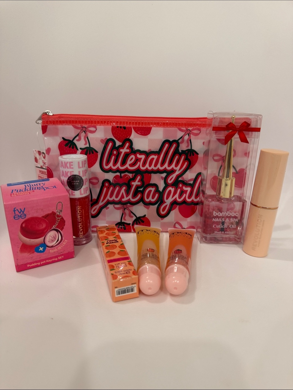 Revolution Strawberry-Themed Lip Set with Pink & Red Accents